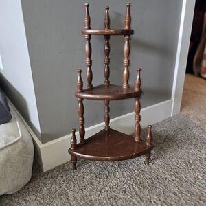 Vintage Wooden Corner Shelf